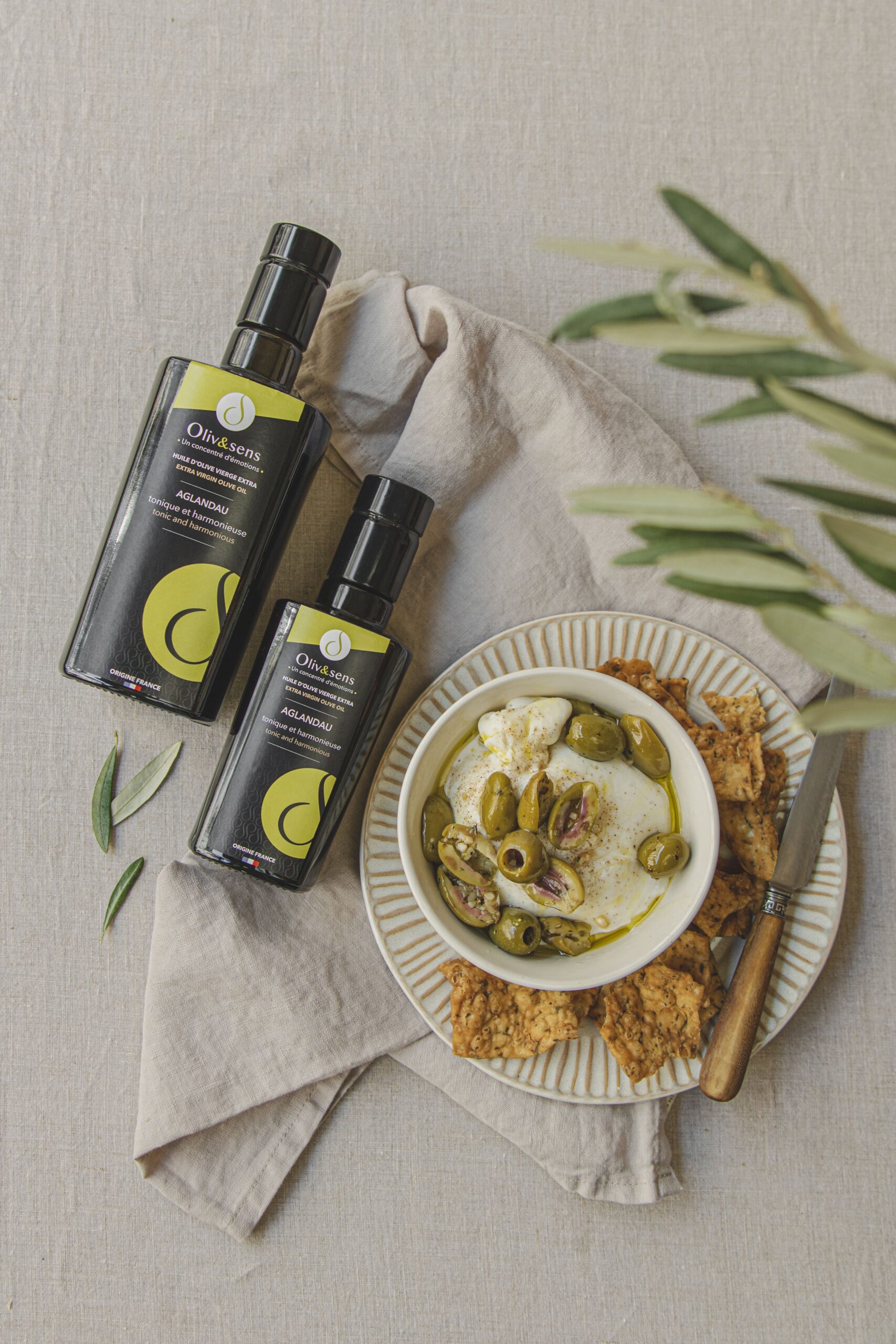 huile d'olive vierge extra Aglandau huile d'olive de France huile d'olive haut de gamme huile d'olive artisanale monovariétale olive et sens