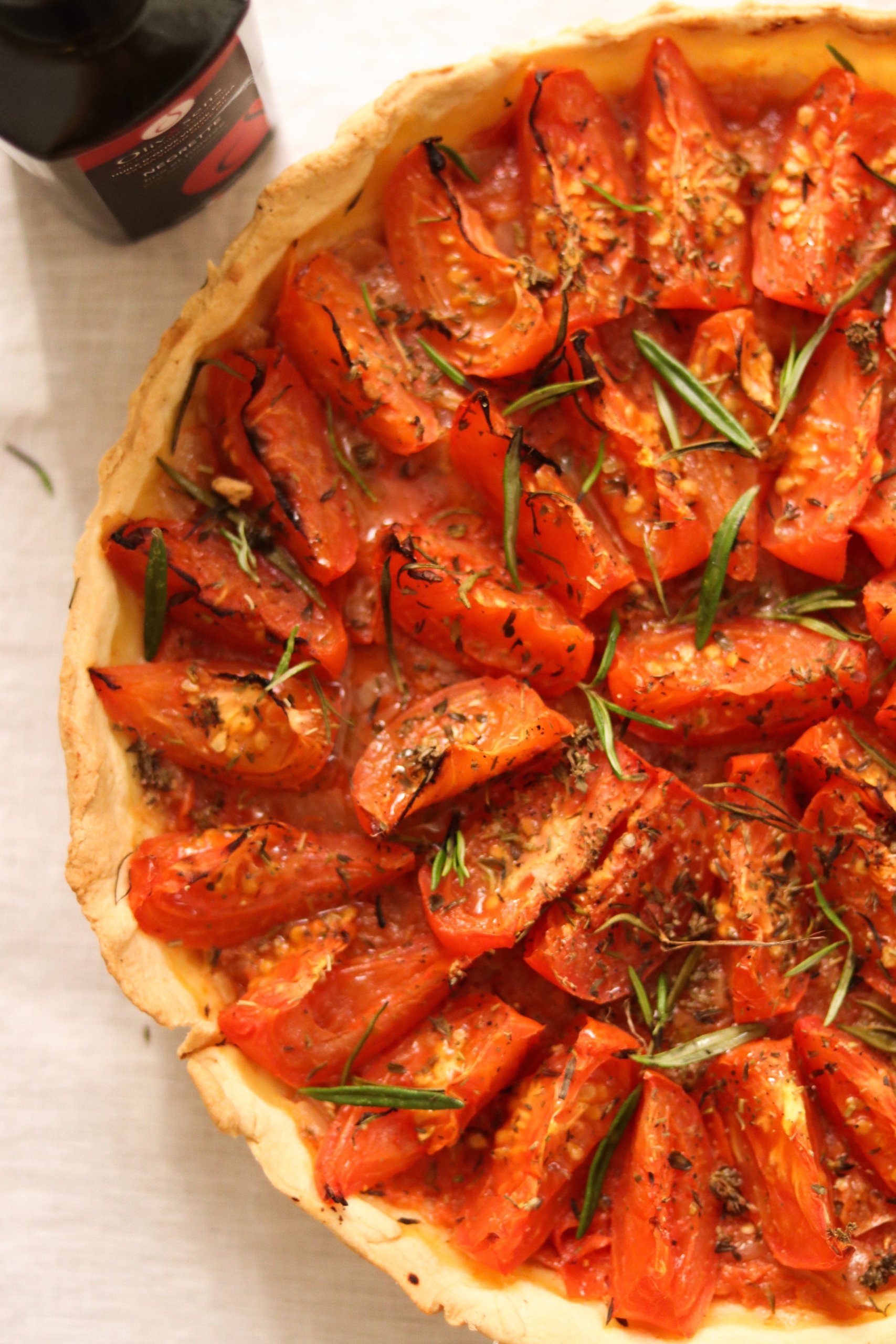 Recette tarte aux tomates & huile d’olive Négrette